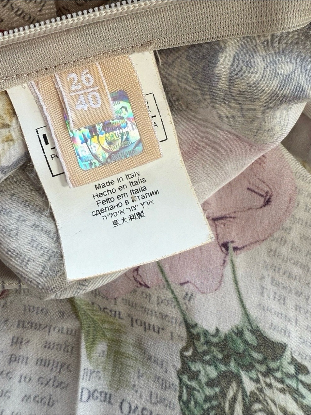 Galliano Newspaper and Floral Print Dress - Picture 7 of 8